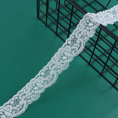 3cm French lace with elastic wave edge, soft and stretchy floral lace, clothing and lingerie accessories