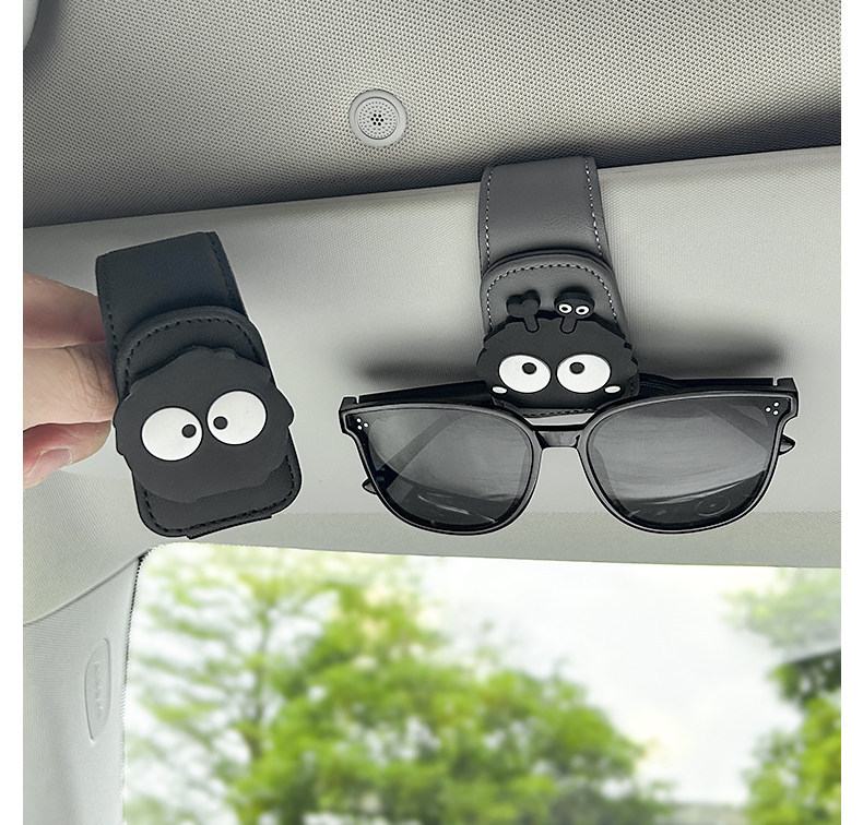 Car glasses holder, high-end car sun visor storage clip, creative multifunctional magnetic sunglasses holder