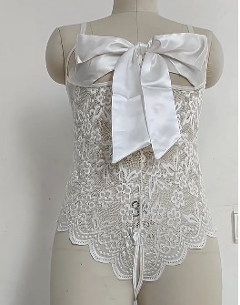 Gran tamaño de encaje transparente ropa interior uniforme seductor pasión entrepierna abierta pecho arco sexy ropa interior