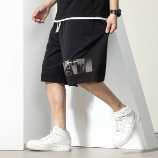 plus size Men's Fashion Brand Casual Shorts Men's 2024 Summer Loose Five-point Pants Straight Sports Pants