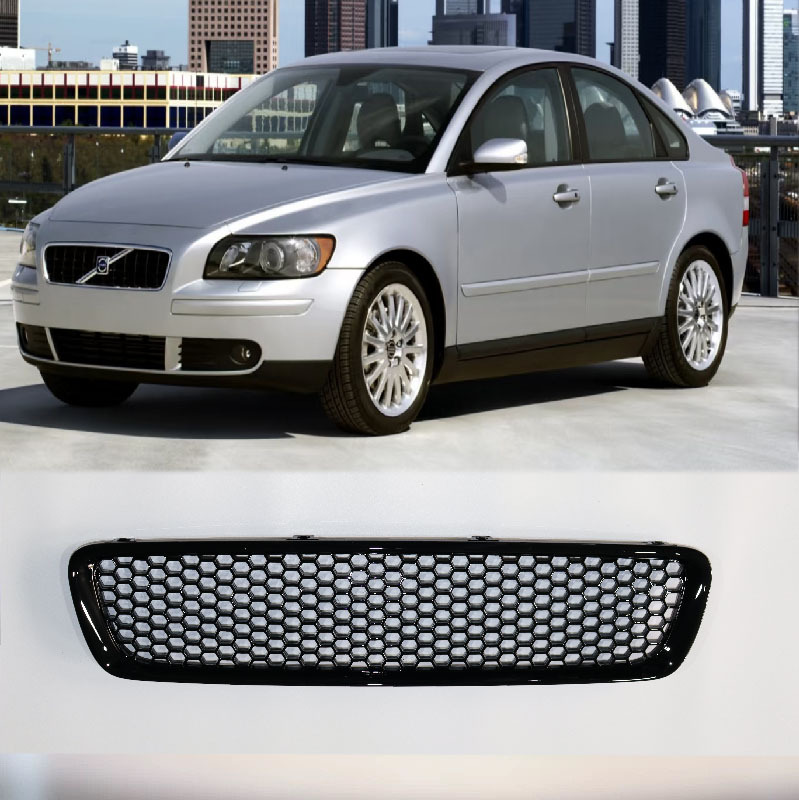 Suitable for Wall S40 Center Grille Modification, Honeycomb Style Center Grille, 04-07 Glossy Black Style Center Grille