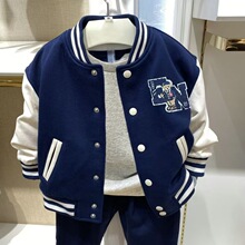 S21秋款 韩版童装国内专柜外贸尾单男童棒球服夹克外套TKJJ213814