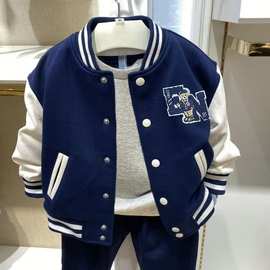 S21秋款 韩版童装国内专柜外贸尾单男童棒球服夹克外套TKJJ213814