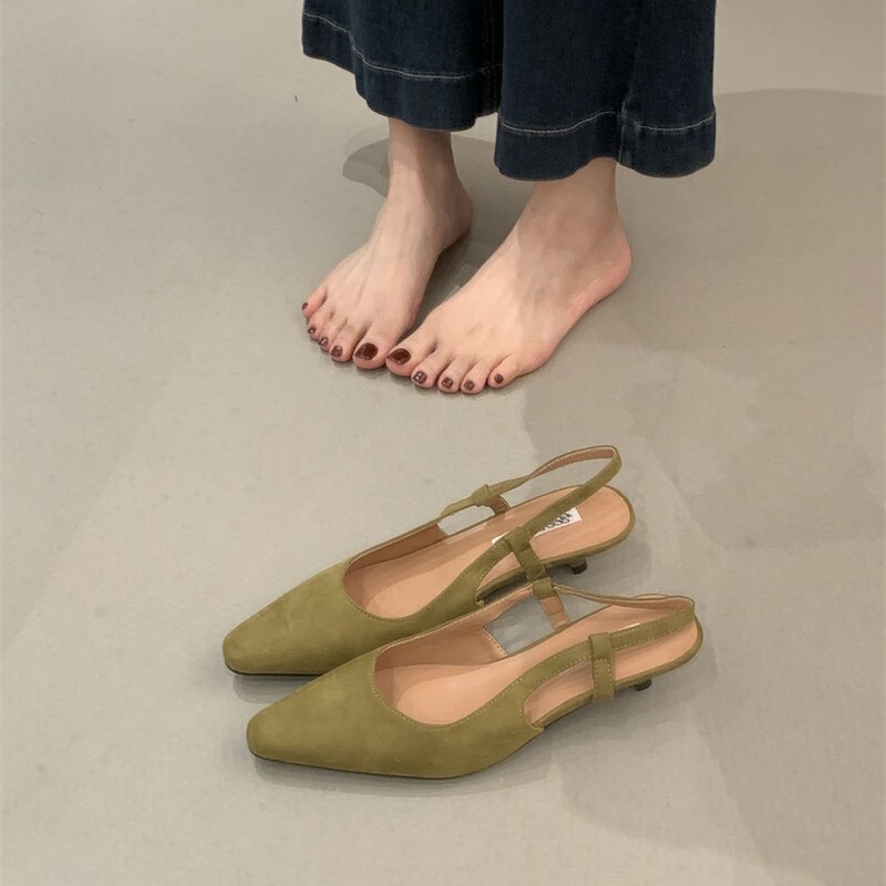 Ol Professional Style Suede Stiletto Closed-Toe Sandals for Women, 2026 New Spring/Summer Versatile Work High-Heeled Slip-On Shoes Ol Professional Style Suede Stiletto Closed-Toe Sandals for Women, 2026 New Spring/Summer Versatile Work High-Heeled Slip-On Shoes