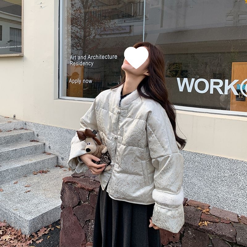新中式国风短款羽绒服女款新款冬季洋气漂亮超好看小个子图片色