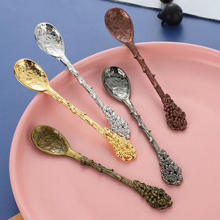 Retro forest creative hammered coffee spoon rural fruit exquisite honey spoon ice cream ice cream spoon