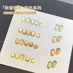 恩妮诗金光秋香系列猫眼指甲油胶2025秋季金光陶瓷玻璃珠猫眼批发