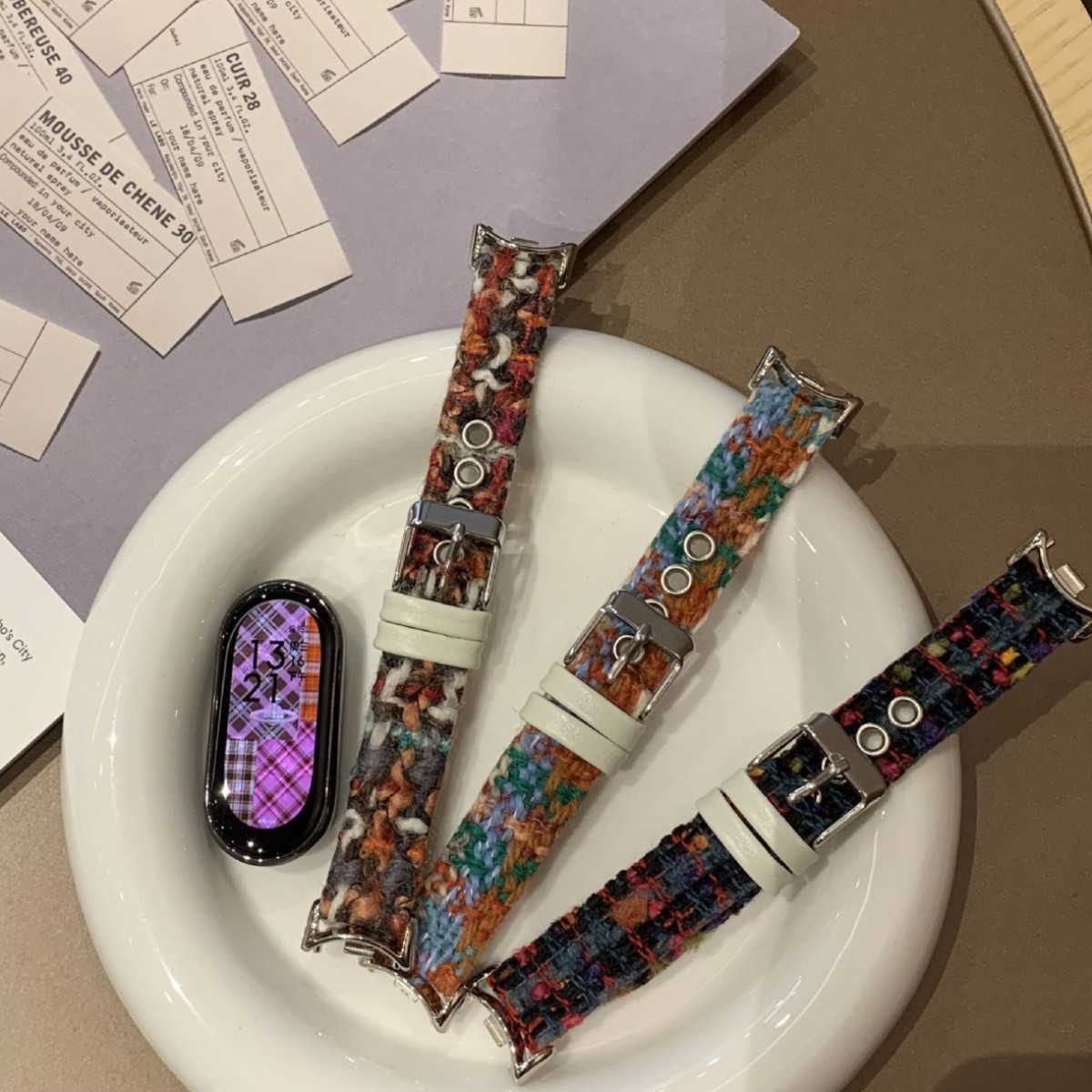 Autumn and Winter Wool Fine Strap Suitable for Xiaomi 8/9 Bracelet Huawei GT5 Watch watch4pro Strap for Women