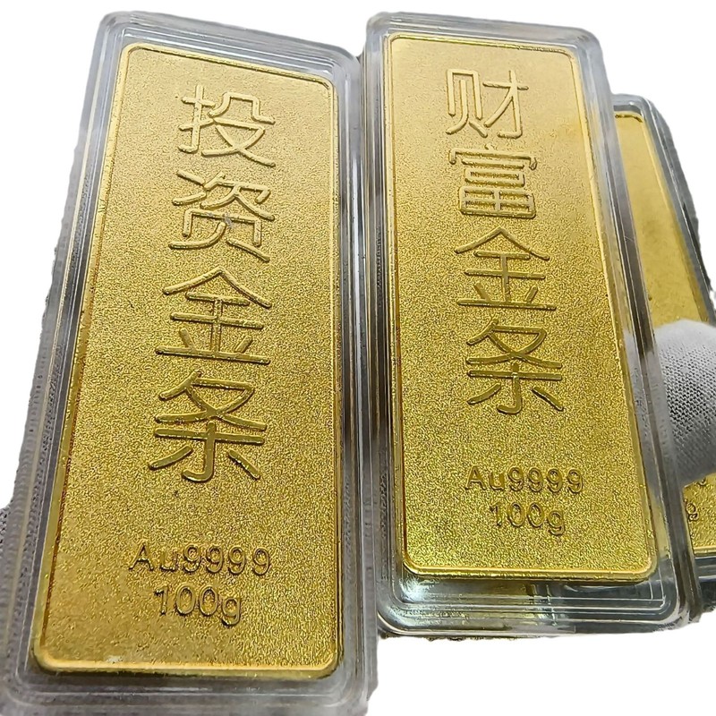 卸売り模造金投資金条金メッキサンプル金条富金条金店カウンター展示偽金ソース代発|undefined