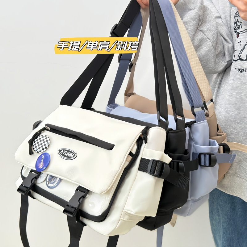 Workwear Versatile Ins Messenger Bag for Male College Students, Korean Style Trendy Large-Capacity Shoulder Bag for Women Workwear Versatile Ins Messenger Bag for Male College Students, Korean Style Trendy Large-Capacity Shoulder Bag for Women