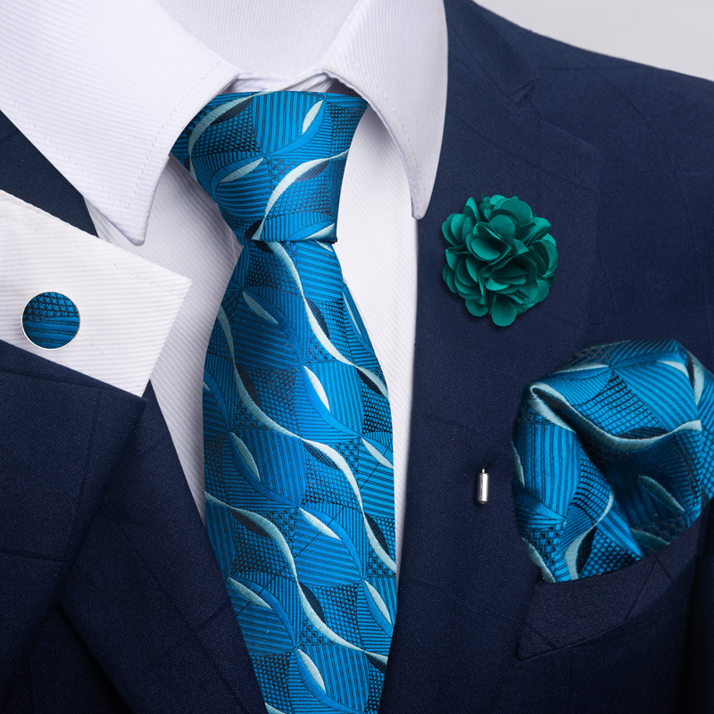 135g Weight Square Scarf, Cufflinks, Tie Classification Polyester Yarn Material Geometric, Stripe, Cashew Nuts Pattern All Seasons Season Men's Gender Commute Style Commute Geometric Stripe Cashew Nuts Polyester Yarn Men's Square Scarf Cufflinks Tie 97