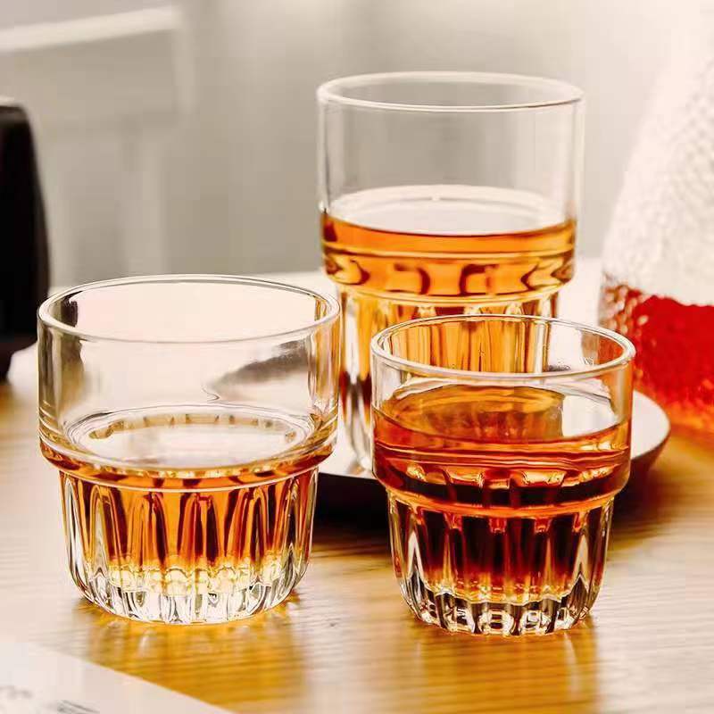 Transparent glass creative wineglass for whiskey for living room