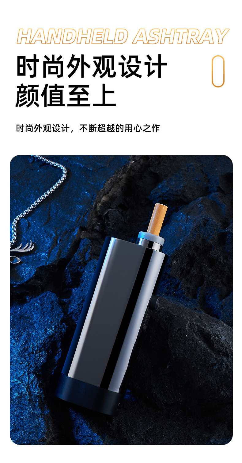 Car-Mounted Ashtray, Anti-Explosion, Anti-Flying, Anti-Falling Ash, Smoking Mouthpiece, a Tool for Lazy People to Smoke Without Falling Ash in the Car While Driving