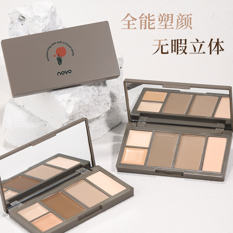 NOVO5621 Floating Glory and Shadows All-in-One Plate High-gloss Face Repairer Plate Fine Flash Brightening Dual-purpose Matte Shadows