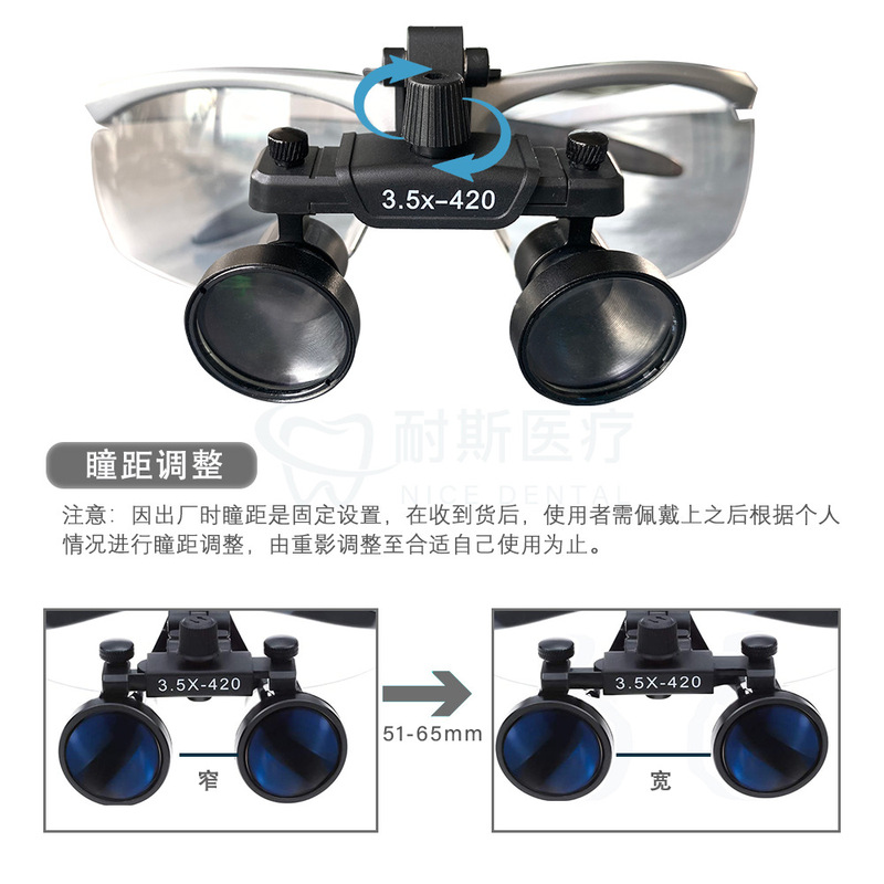 歯科口腔ルーペ5wヘッドライト2.5倍3.5倍黒色ヘッドセット医療口腔設備手術ヘッドランプ|undefined