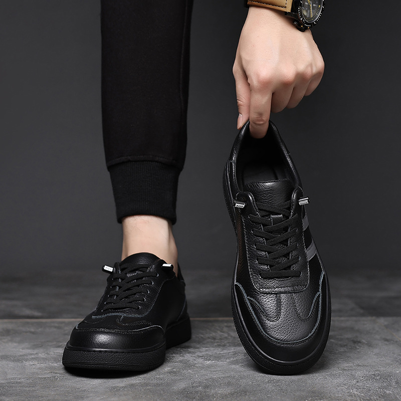 2025, nuevos zapatos casuales de cuero para hombres, zapatos de entrenamiento de cuero transpirables para hombres, zapatos de cuero para hombres.