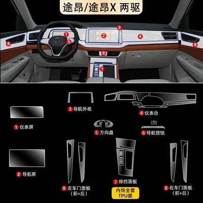 Special Modification Accessories Screen — Car interior film - 21-24-complete-set-two-wheel-drive