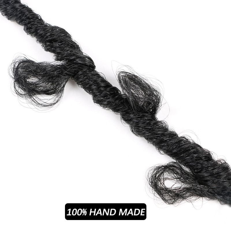 Dreadlocks Butterfly Locs Häkelhaar Schmetterling lockige Dreadlocks lockige Haarverlängerungen_voghion.com