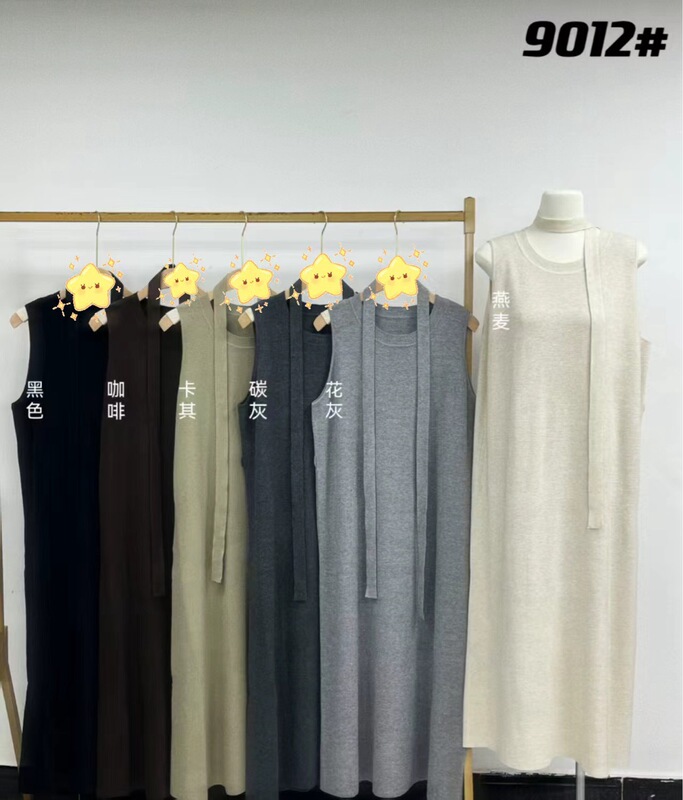 2025 Spring and Summer New Style Long Dress with Scarf Women's Clothing Factory Amazon Tiktok Long Robe Women's Long Dress