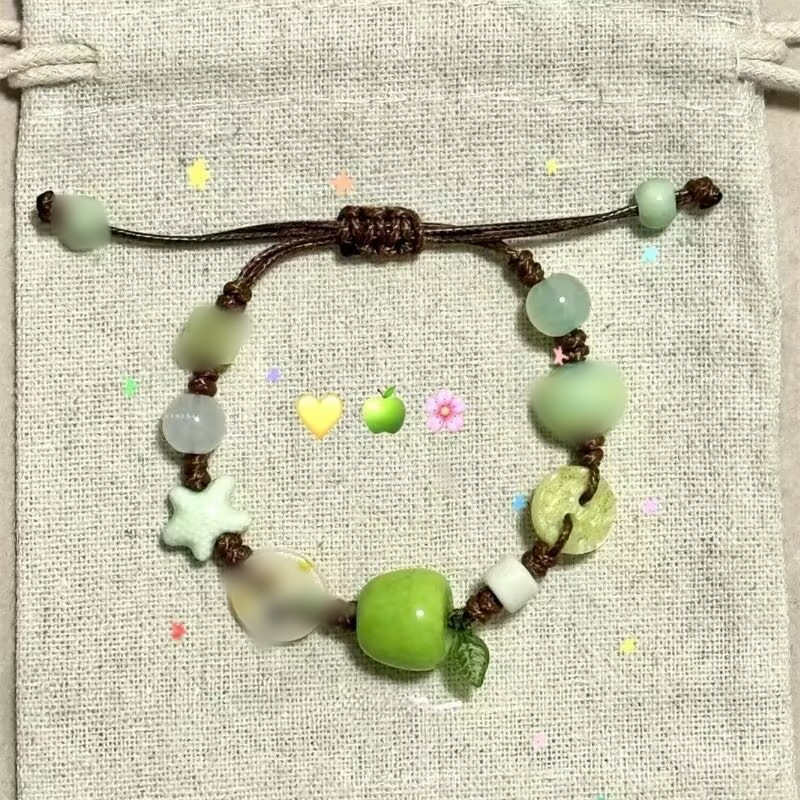 사과 단추 팔찌 [청사과]