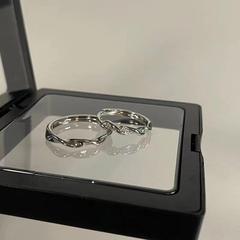 愛に限りがない指輪のカップルのペアリングの親友insの小さなデザインは気質が高いことを調節できる