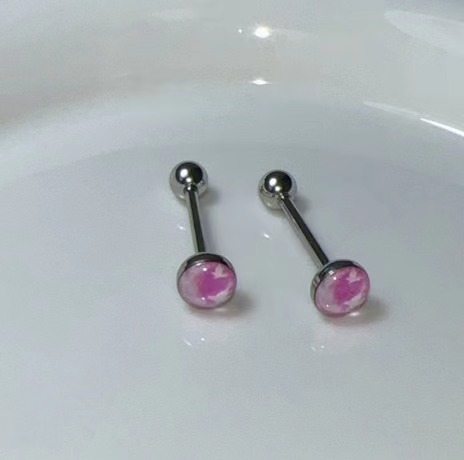 Labret stud lip piercing jewelry styling detail