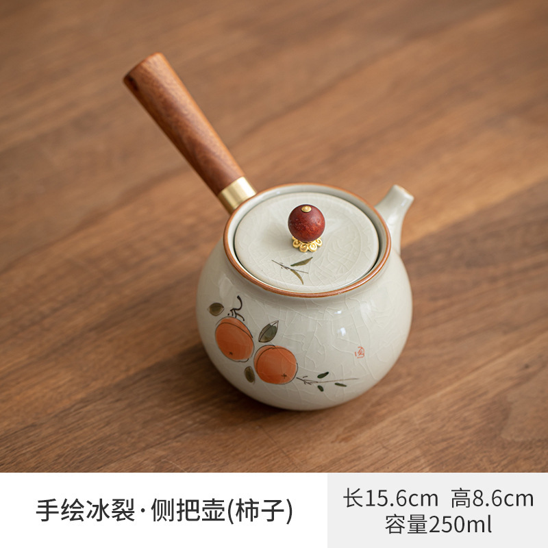 哥窯手描き側は壺蓋碗陶磁器杯個人専用公道杯闘笠杯工夫茶道具杯|undefined