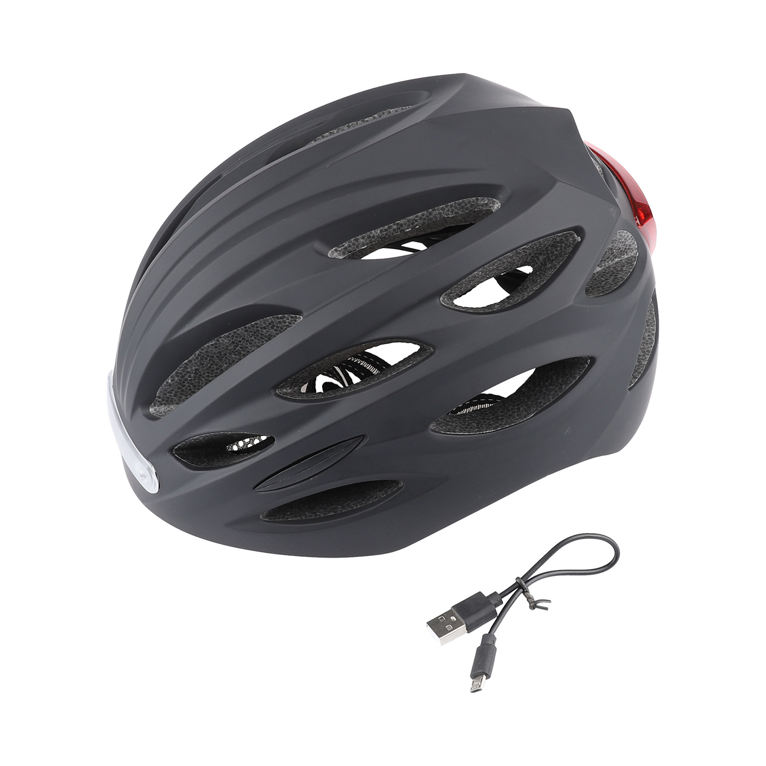 Summer Breathable Lighted Helmet LED Light Cycling Warning Helmet Summer Outdoor Safety Hat Roller Skating Safety Helmet