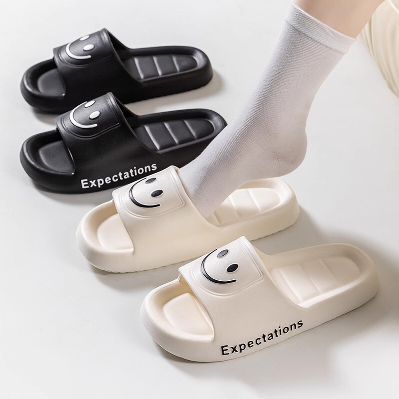 Couple's Eva Slippers for Women, with a Stepping-On-Clouds Feel, Cross-Border Wholesale, Wear-Resistant, Soft, Cute, Non-Slip, Thick-Soled, One-Strap Slippers for Men