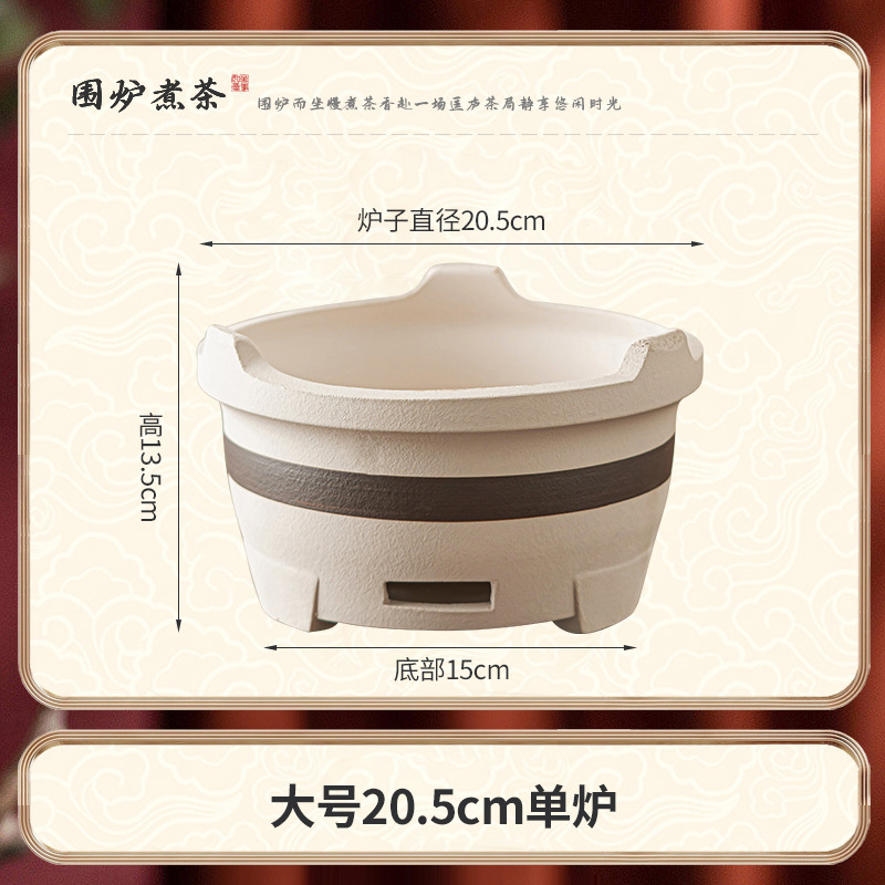 茶とバーベキュー用の炉、家庭用屋内昔ながらの縁取り炉、粘土炉、木炭泥炉、屋外炭炉|undefined