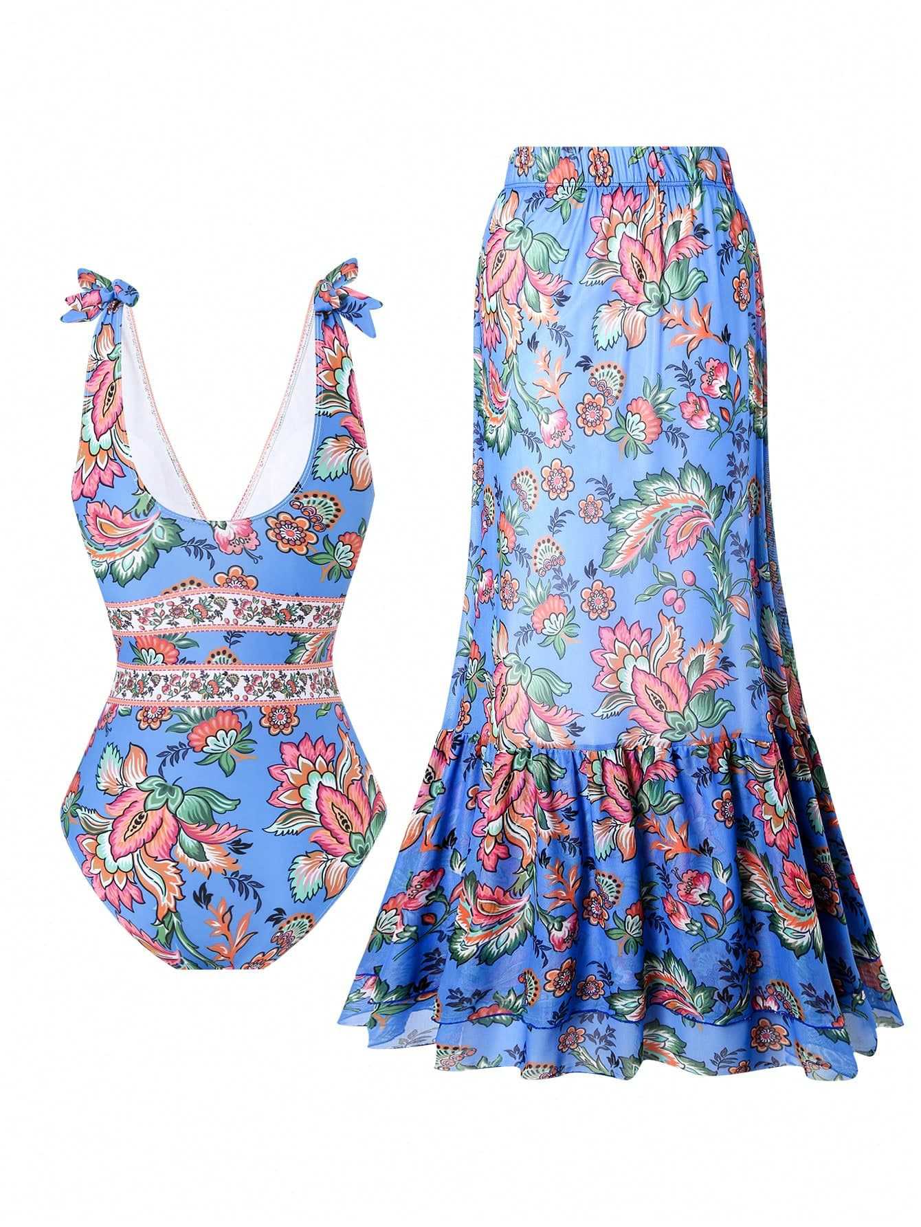 ethnic style one-piece swimsuit women