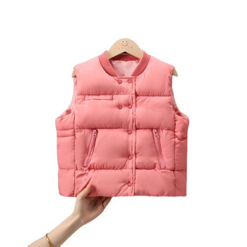 Children's winter down and cotton vest, backless, unisex, for babies, warm, thickened outerwear, jaco, children's clothing