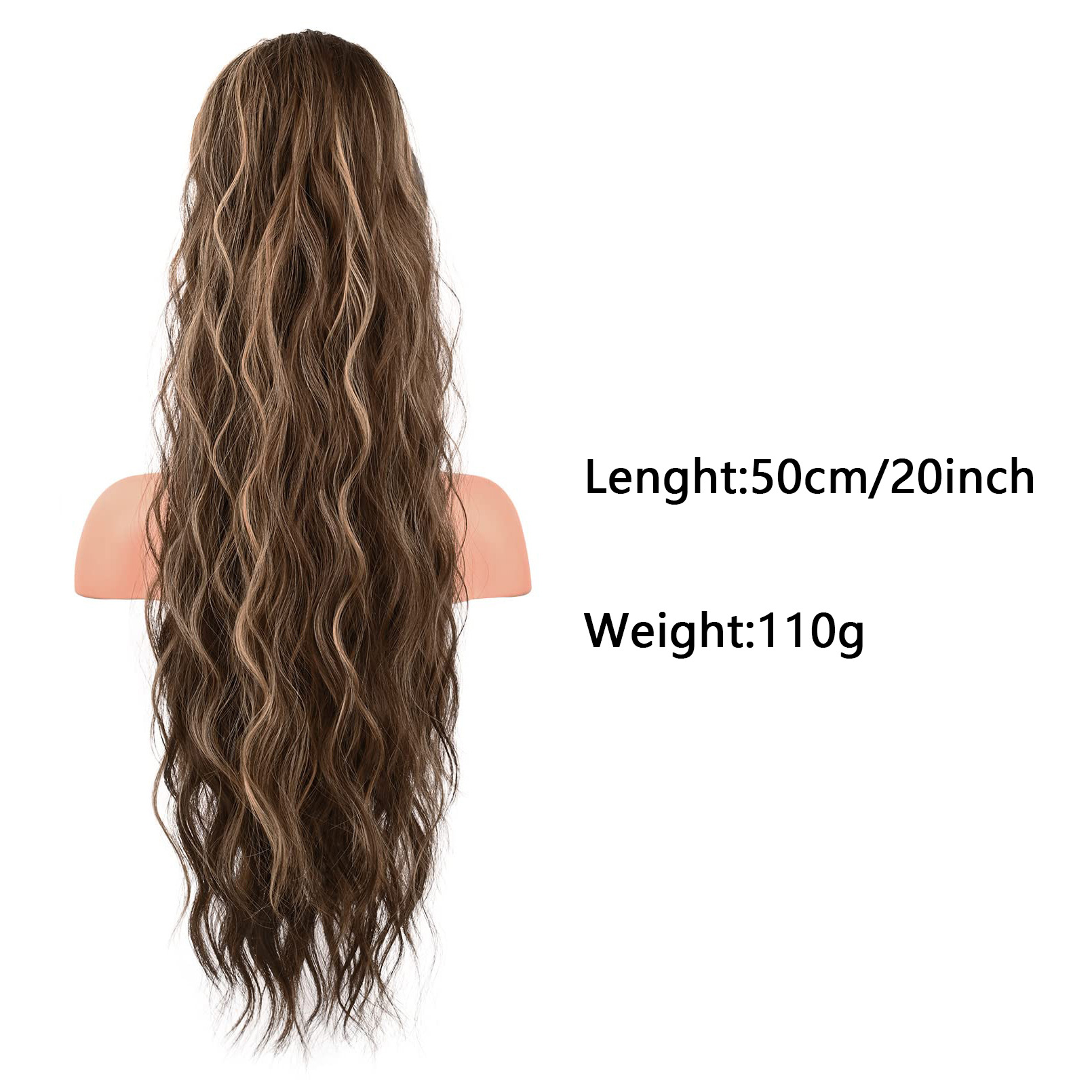 Synthetic Drawstring Ponytail Extension Long Curly Hair For Women_voghion.com