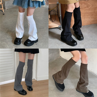Seven-color New Flared Knitted Socks American Style Spice Girl Slim Leg Cover Y2K Subculture Stretch Stretch Socks