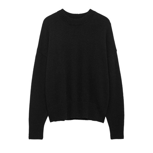 Alibaba.com Cross-border European and American Women's Fashion Wholesale 2025 Early Spring New Cross-border Round Neck Long Sleeve Knit Sweater