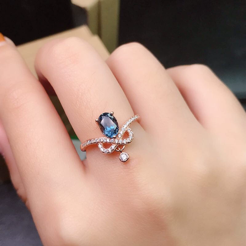 Платиновое розовое золото S925 посеребренное покрытие 18K Platin Rose Gold пустая кольцо 5*7 мм женское кольцо живое кольцо серебряные украшения