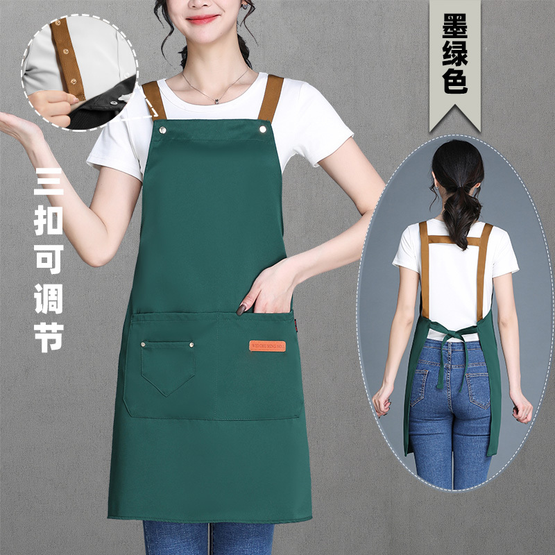 調節可能なエプロンロゴ印字スーパー果物従業員服飲食ミルクティー店作業服防水通気性|undefined