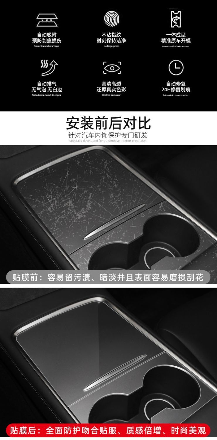 Suitable for Model Y3 Car Door Corner Film, Body Side Skirt Anti-Scratch Tpu Film, Body Paint Protection Film Modification