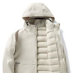 鳥家沖前線服ダウン内胆男女スキー服三合一取り外し可能防風防水登山服コート