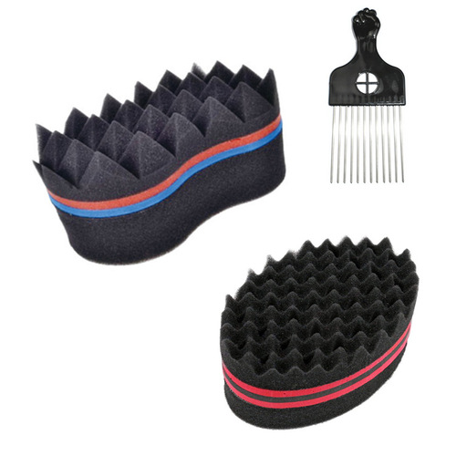 Cross-border African hairdressing foil perm styling comb sponge perm comb hip-hop mesh comb black perm tool set