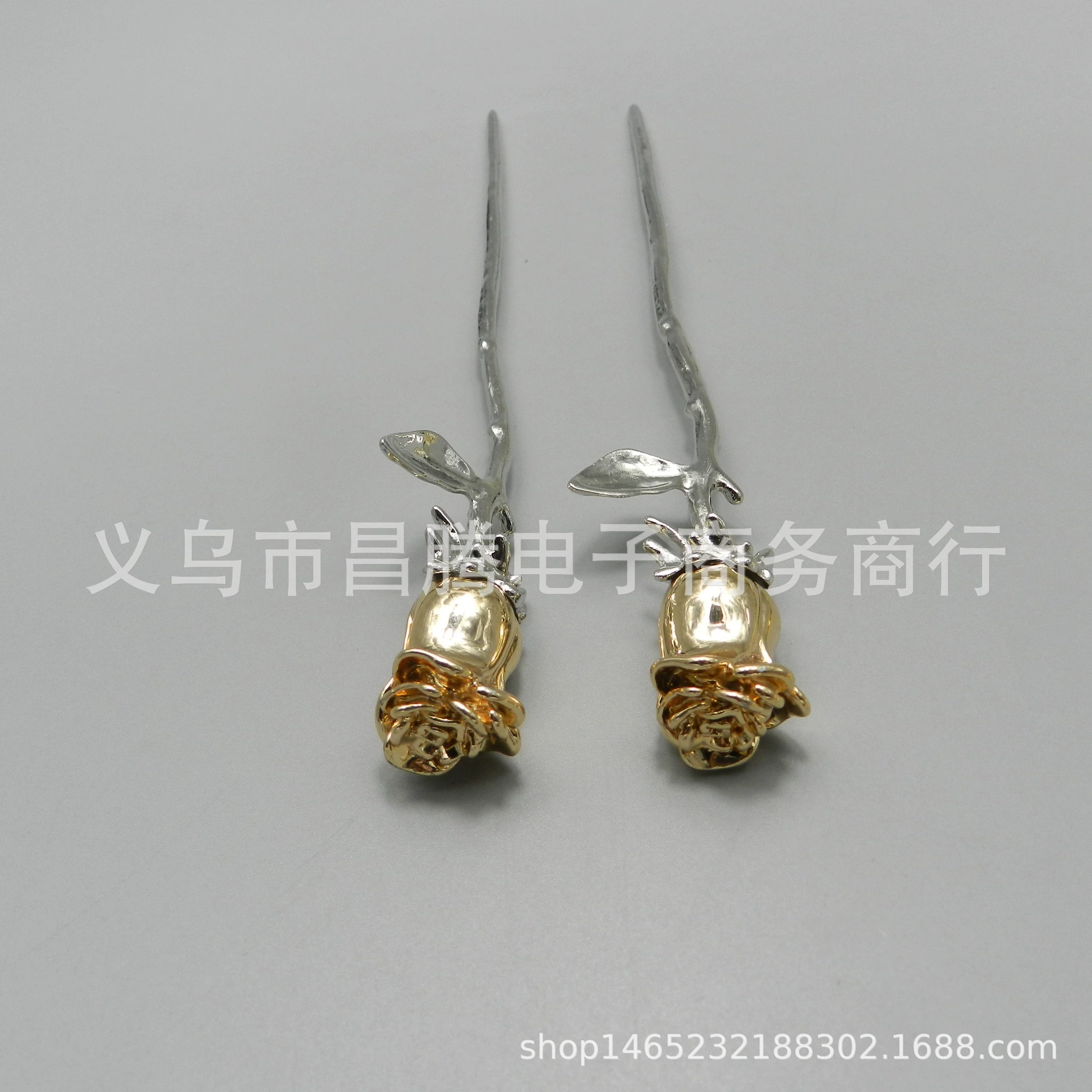 Электрофорез сохранение цвета трехмерные ветви розы бутон сплава аксессуары DIY ювелирные аксессуары материалы ручной работы