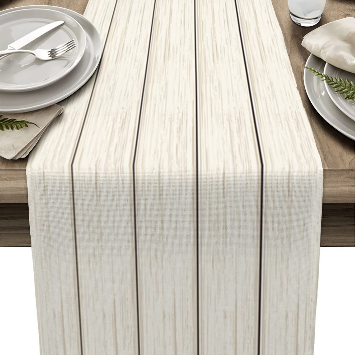 Lino a rayas corredor de mesa Amazon madera grano tela Toalla de mesa mantel decorativo aislamiento antideslizante estera de mesa estera de la tabla de impresión image 10