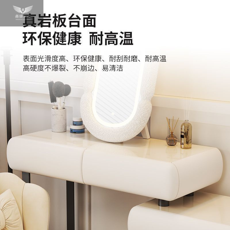 Comodador de lujo ligero mesa de maquillaje al lado de la cama almacenamiento en un gabinete nuevo estilo crema viento dormitorio pequeño tipo de madera sólida