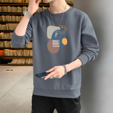 【加绒可选】2024新款秋装春季长袖T恤男卫衣打底衫男士圆领套头