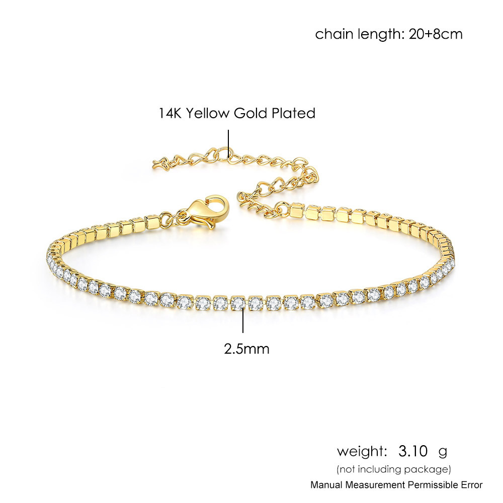 Fashion Geometric Copper Zircon Womenu0027S Anklet 1 Piece