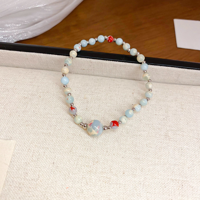 Pulsera de granate de ojo de tigre de cristal natural, nueva pulsera de todo fósforo de estilo nacional de estilo chino, joyería de novia de alta gama de lujo ligero