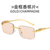 Decorations, retro sunglasses suitable for men and women, metal glasses