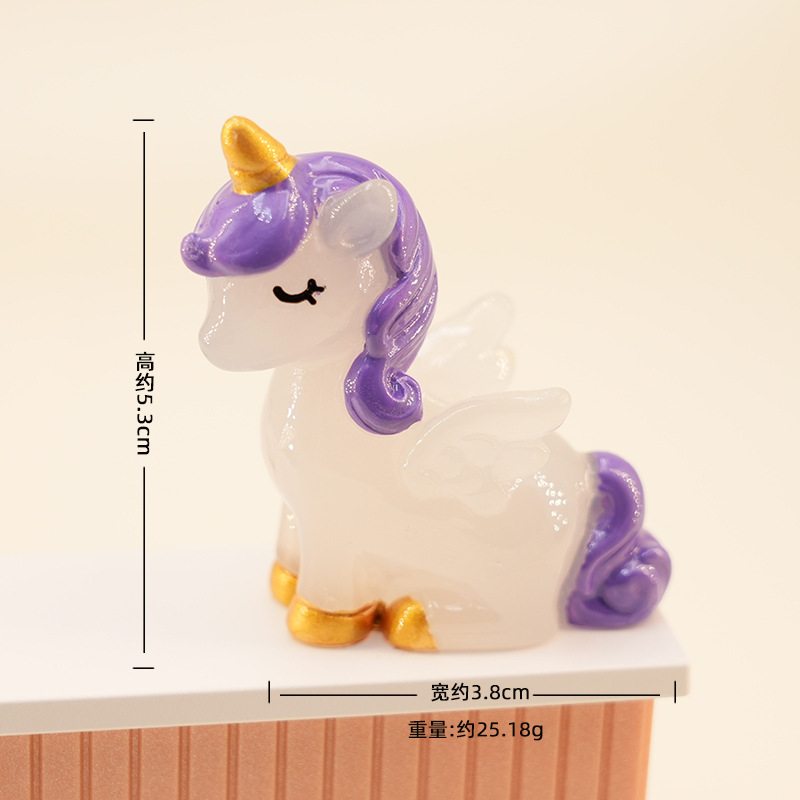 09 Luminous Unicorn Sitting Posture-Purple