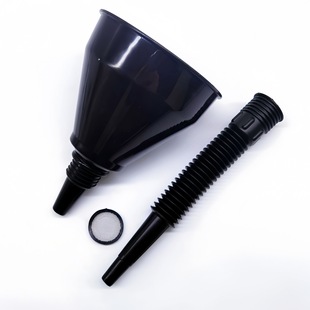 Factory Direct refueling funnel large diameter plastic funnel with strainer lengthened tube and gasoline engine oil funnel plastic