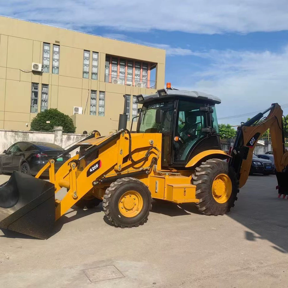 Бутик б/у Картер 420F экскаваторный погрузчик CAT 420F занят на двух концах